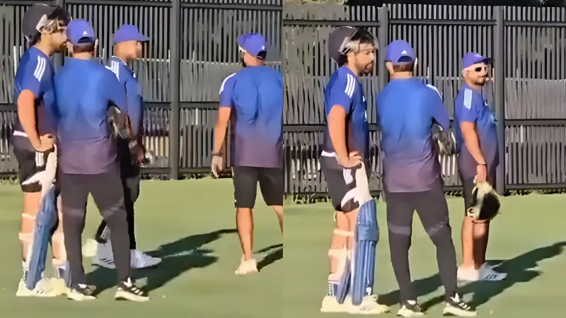 [WATCH] AUS vs IND 2025: Gautam Gambhir-Rohit Sharma involved in discussion during first practice session in Perth