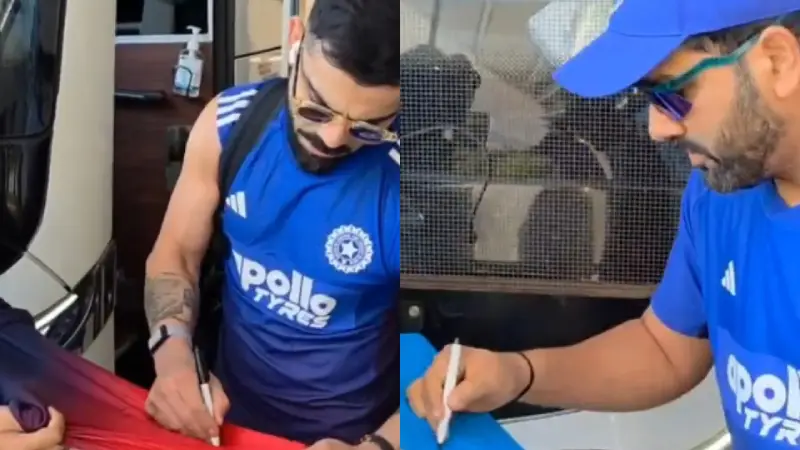 [WATCH] AUS vs IND 2025: Pakistan fan gets Virat Kohli's autograph on RCB jersey in Perth, gets surprised by Rohit Sharma's gesture