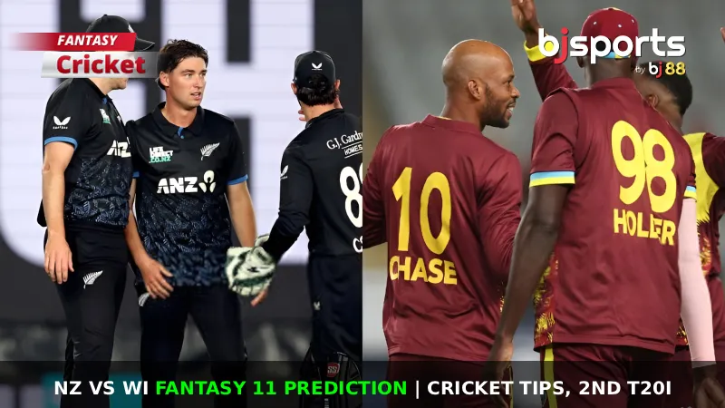 NZ vs WI Dream11 Prediction, 2nd T20I, Fantasy Cricket Tips, Playing 11, Injury Updates & Pitch Report for West Indies tour of New Zealand 2025