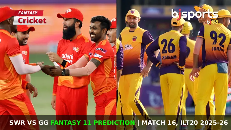 SWR vs GG Dream11 Prediction, Match 16, International League T20 Fantasy Cricket Tips, Playing XI, Pitch Report & Injury Updates