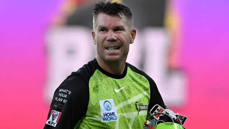 BBL 2025-26 David Warner to miss Sydney Thunder's season opener due to injury