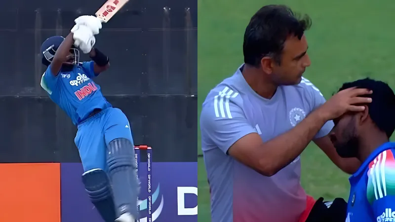 ACC Men's U19 Asia Cup 2025 Aaron George smacked on helmet by vicious Ali Raza bouncer