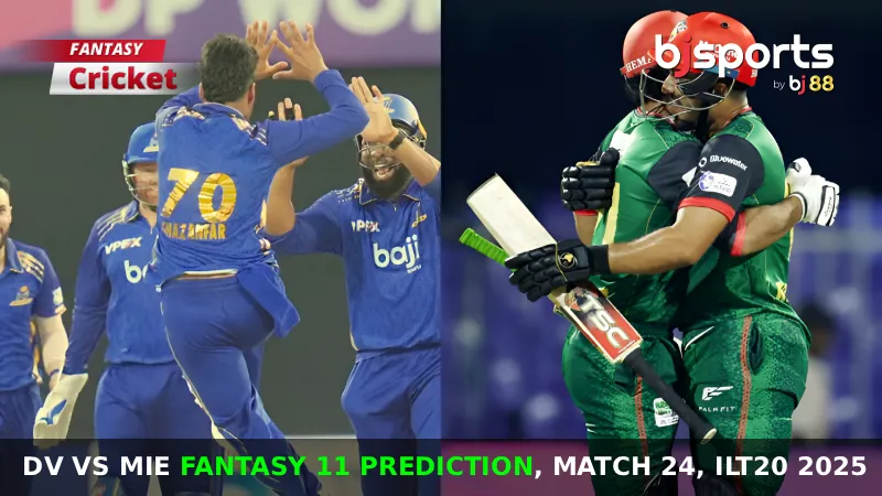 DV vs MIE Dream11 Prediction, Match 24, International League T20 Fantasy Cricket Tips, Playing XI, Pitch Report & Injury Updates