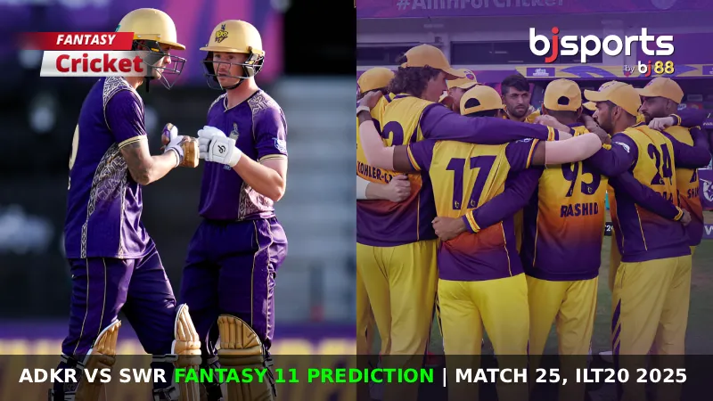 ADKR vs SWR Dream11 Prediction, Match 25, International League T20 Fantasy Cricket Tips, Playing XI, Pitch Report & Injury Updates