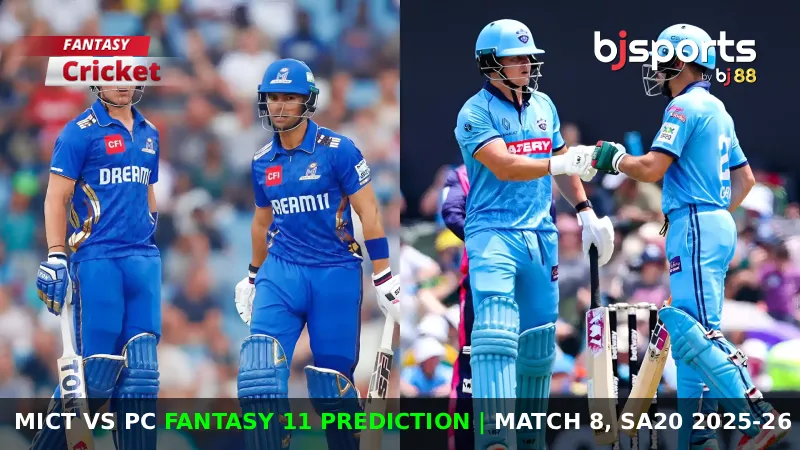 MICT vs PC Dream11 Prediction, Match 8, SA20 Fantasy Cricket Tips, Playing XI, Pitch Report & Injury Updates