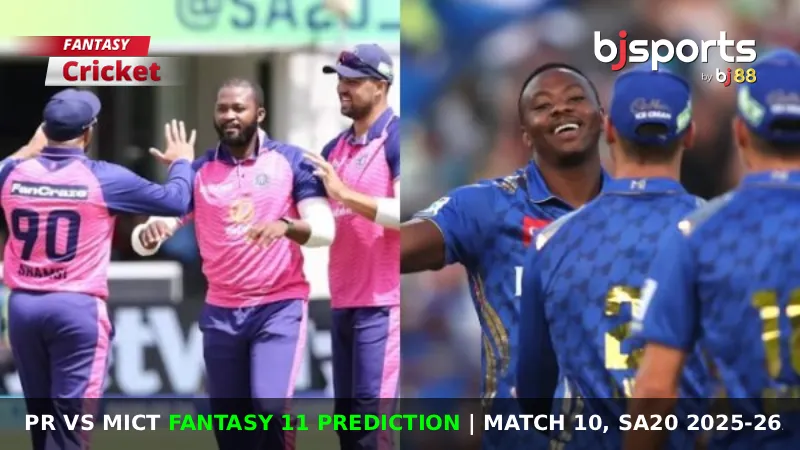 PR vs MICT Dream11 Prediction, Match 10, SA20 Fantasy Cricket Tips, Playing XI, Pitch Report & Injury Updates