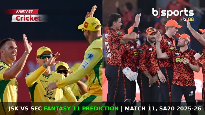 JSK vs SEC Dream11 Prediction, Match 11, SA20 Fantasy Cricket Tips, Playing XI, Pitch Report & Injury Updates