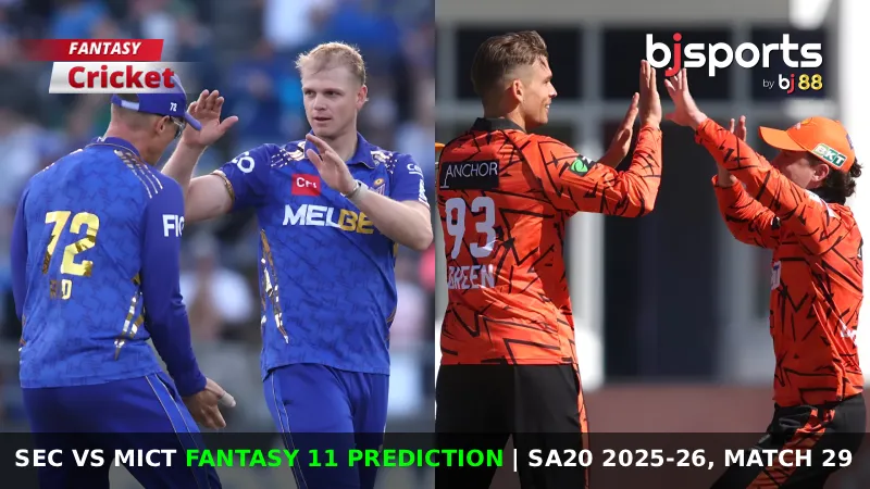 SEC vs MICT Dream11 Prediction, Match 29, SA20 Fantasy Cricket Tips, Playing XI, Pitch Report & Injury Updates