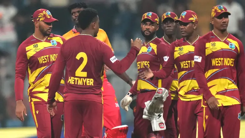West Indies vs Zimbabwe Highlights, ICC Men's T20 World Cup Match 44 | Feb 23: West Indies Post 254 to Crush Zimbabwe by 107 Runs at Wankhede Stadium