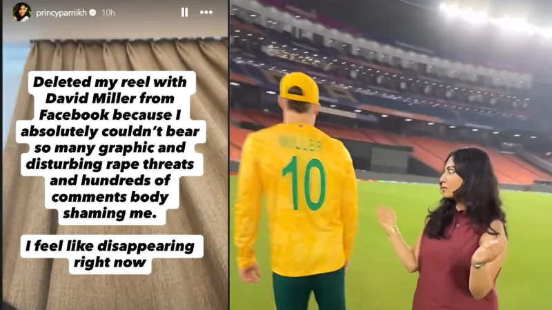 RJ Princy Parikh alleges threats after viral David Miller reel amid India’s defeat