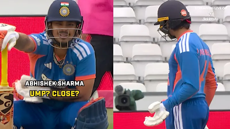 [WATCH] Ishan Kishan & Abhishek Sharma's mid-pitch conversation after run out mishap vs England