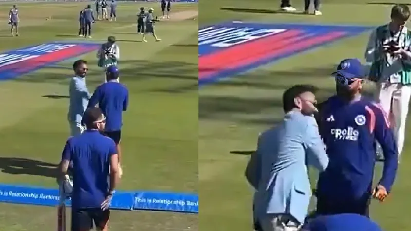 [WATCH] Rohit Sharma playfully kicks Dinesh Karthik ahead of first ODI against England