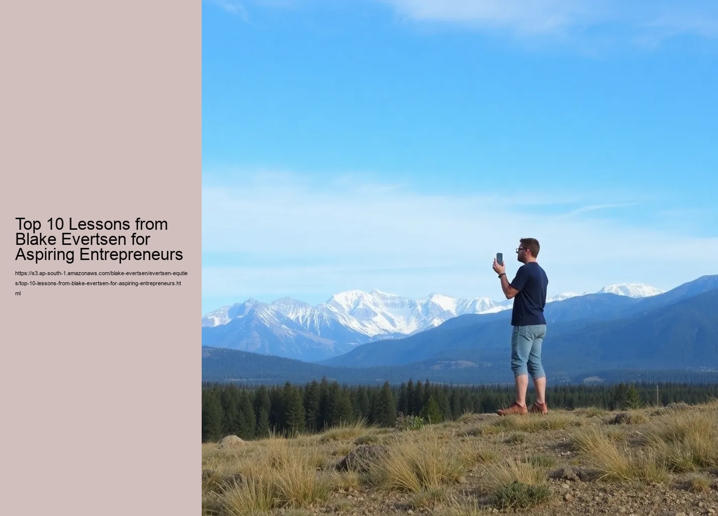 Top 10 Lessons from Blake Evertsen for Aspiring Entrepreneurs