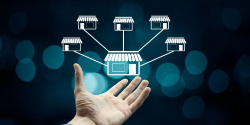 Franchise business marketing system concept