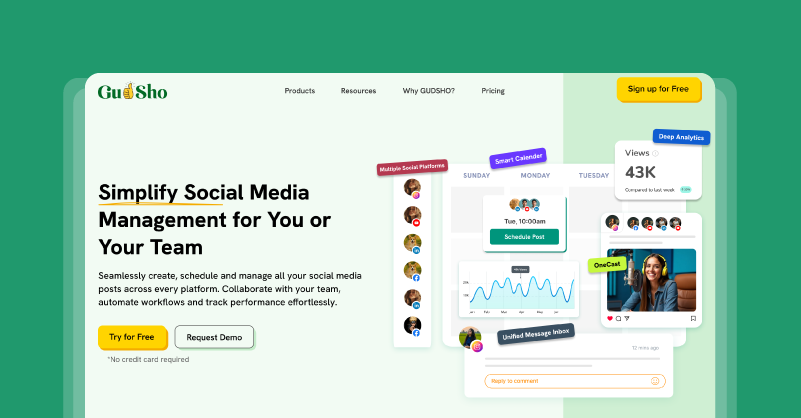 GUDSHO Social Media Management Tool