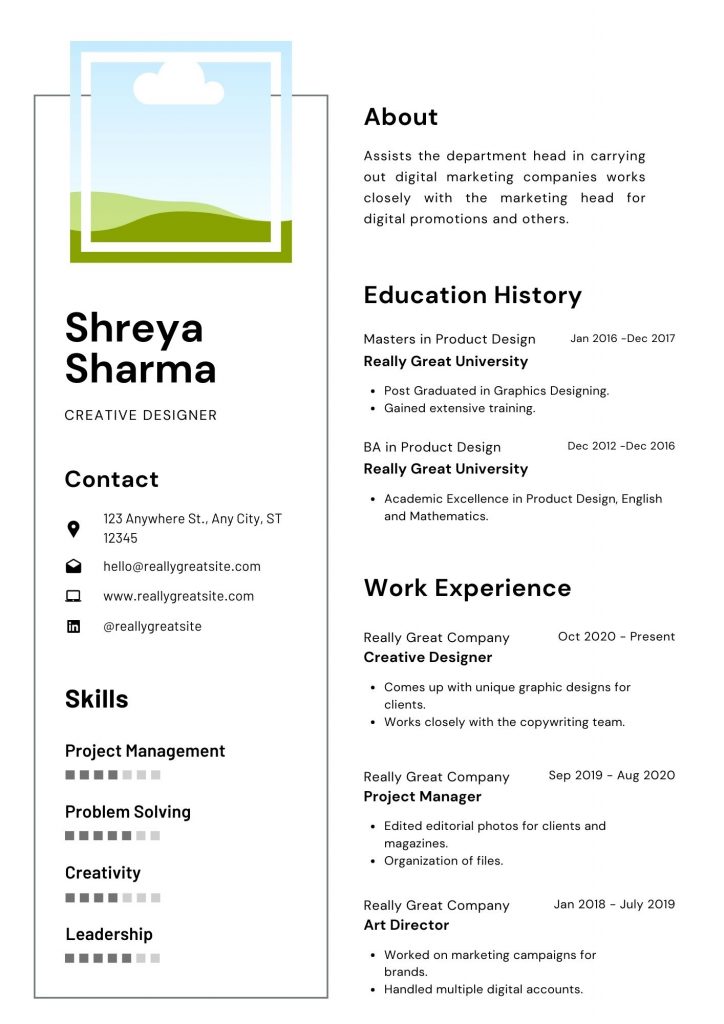 Resume Format for Freshers CV Format for Job Leverage Edu (2022)