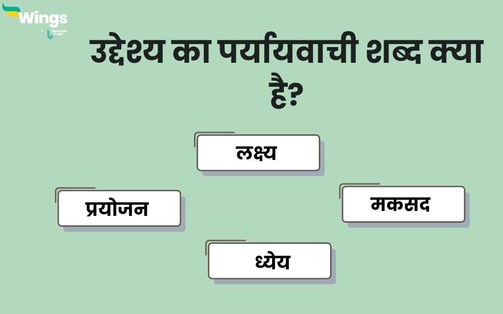 उद्देश्य का पर्यायवाची Uddeshya Ka Paryayvachi Shabd क्या है और उनका