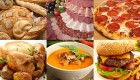 Collage of photos all depicting food.