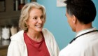 A woman talking to her doctor