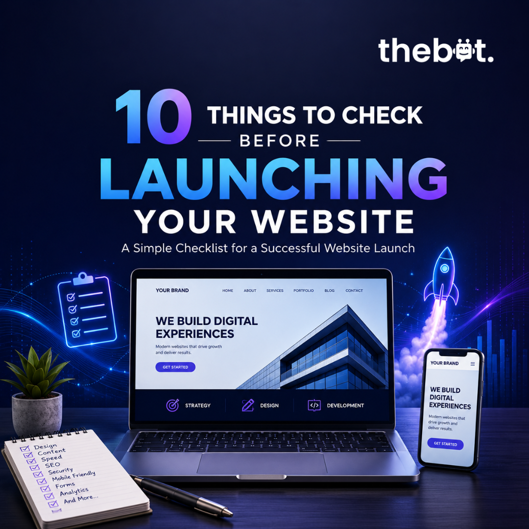 10 Things to Check Before Launching Your Website | The Bot Agency