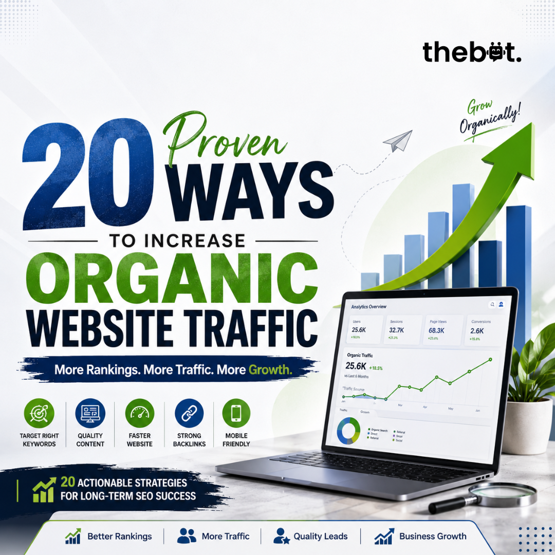 20 Proven Ways to Increase Organic Website Traffic | Bot Digital Solution