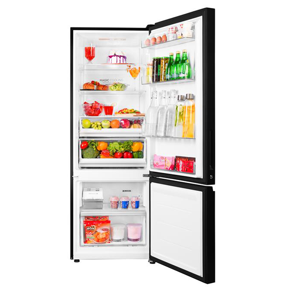 Haier 355L  2 Star  Beige Glass Bottom Mount Refrigerator