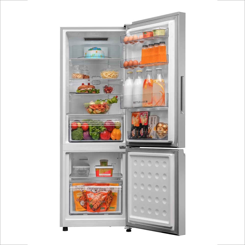 Haier 237 L 2 Star  Titanium Steel  Bottom Mount Refrigerator 
