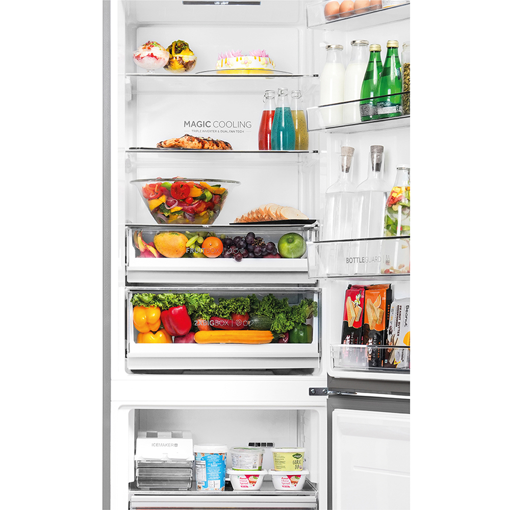 Haier 325 L 2 Star  Mirror Glass  Bottom Mount Refrigerator