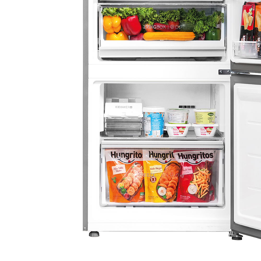 Haier 325 L 2 Star  Mirror Glass  Bottom Mount Refrigerator