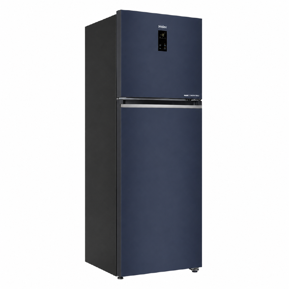 Haier HRF-4082BLUSA-P 358L 2 Star Black Glass Double Door Refrigerator