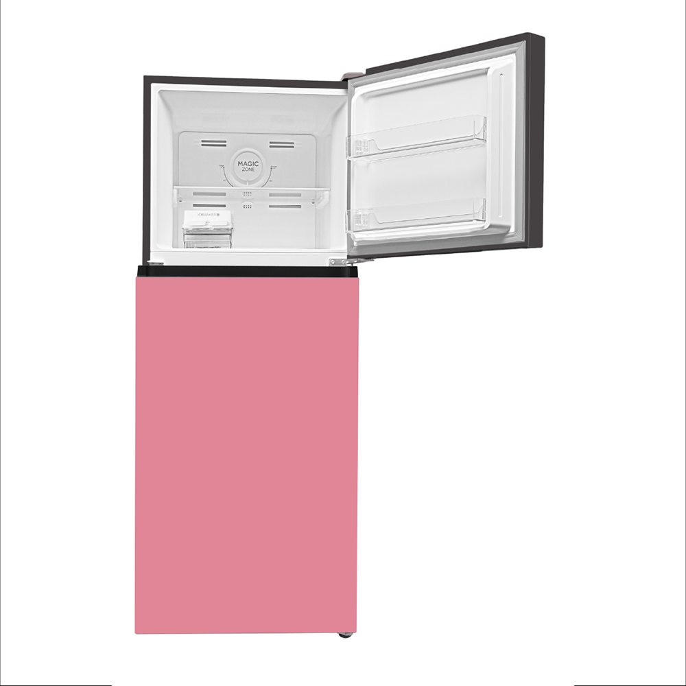 Haier 328L 2 Star Cream Pink  Glass Double Door Refrigerator