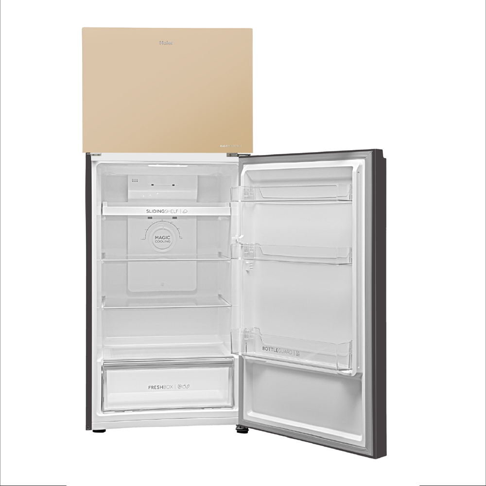 Haier 328L 2 Star Cream Pink  Glass Double Door Refrigerator