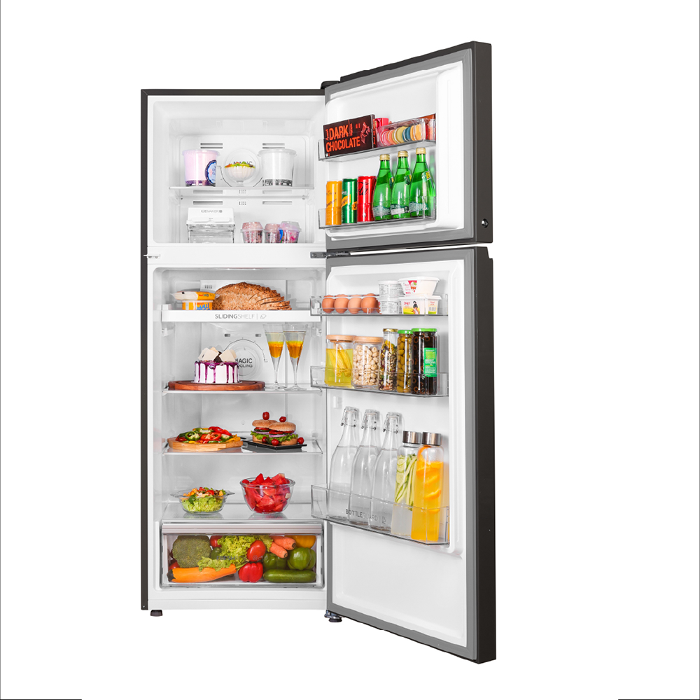 Haier 328L 2 Star Cream Pink  Glass Double Door Refrigerator
