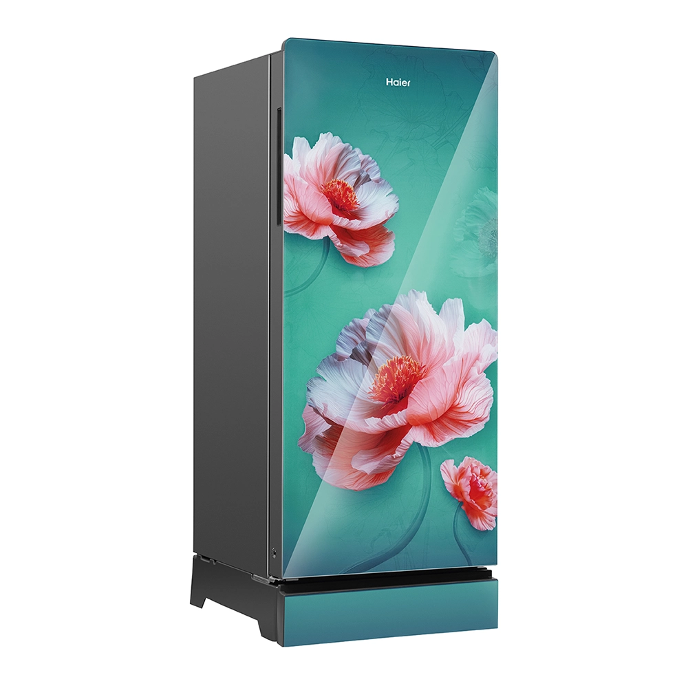 Haier 190 L  5 Star  Flocean Green Glass  Single Door Refrigerator 