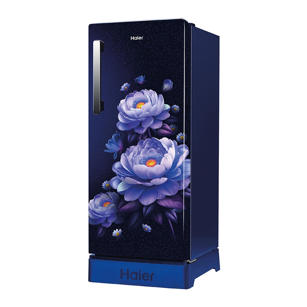 Haier 190 L  5 Star  Marine Blossom Glass  Single Door Refrigerator 