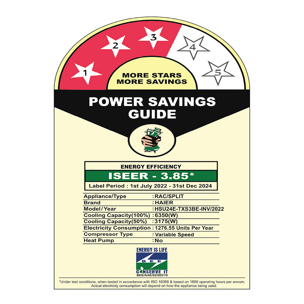 Haier 2 Ton 3 Star Elegante Heavy Duty AI Air Conditioner