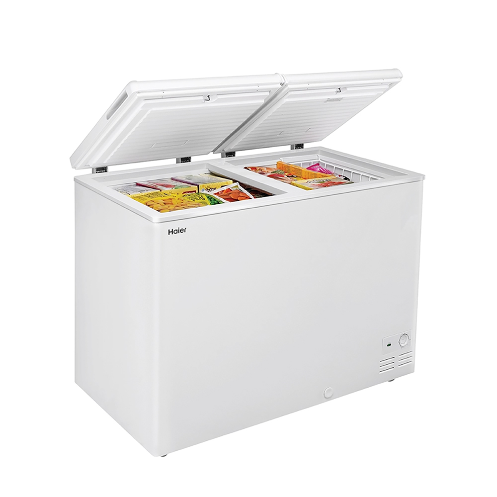 Haier 320 Ltr Double door- White Colour Convertible Hard top Freezer