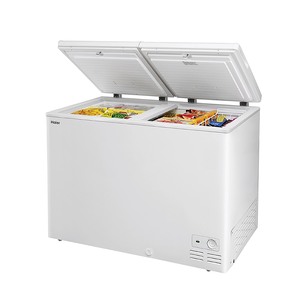 Haier 320 Ltr Double door- White Colour Convertible Hard top Freezer