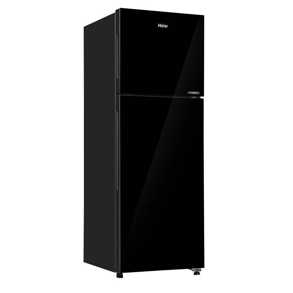 Haier 268L 2 Star Black Glass Double DoorRefrigerator