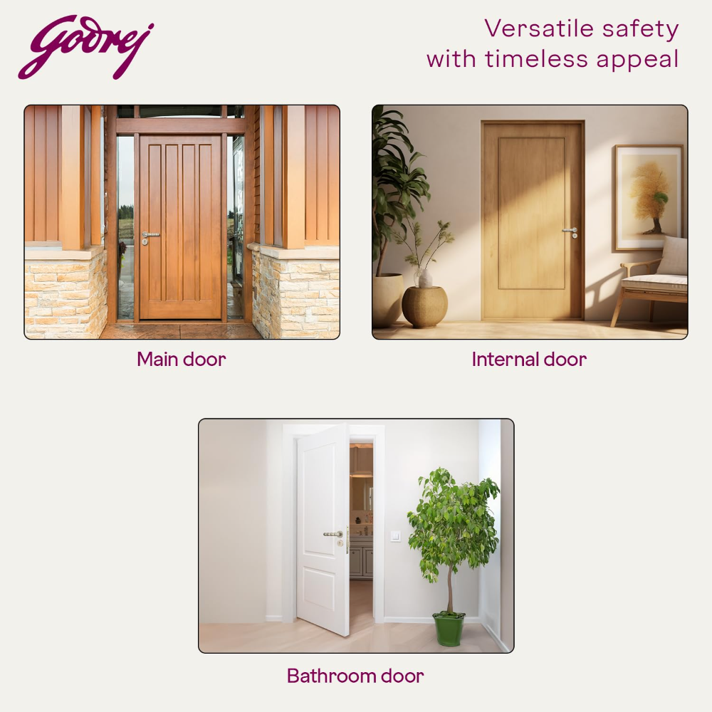 Godrej Europrofile Ulturo XLplus  for Main Doors and  interconnecting Doors | 1CK 80mm | Antique Brass Finish | Door Thickness Upto 50mm | 4 Keys | 5 Years | 5132