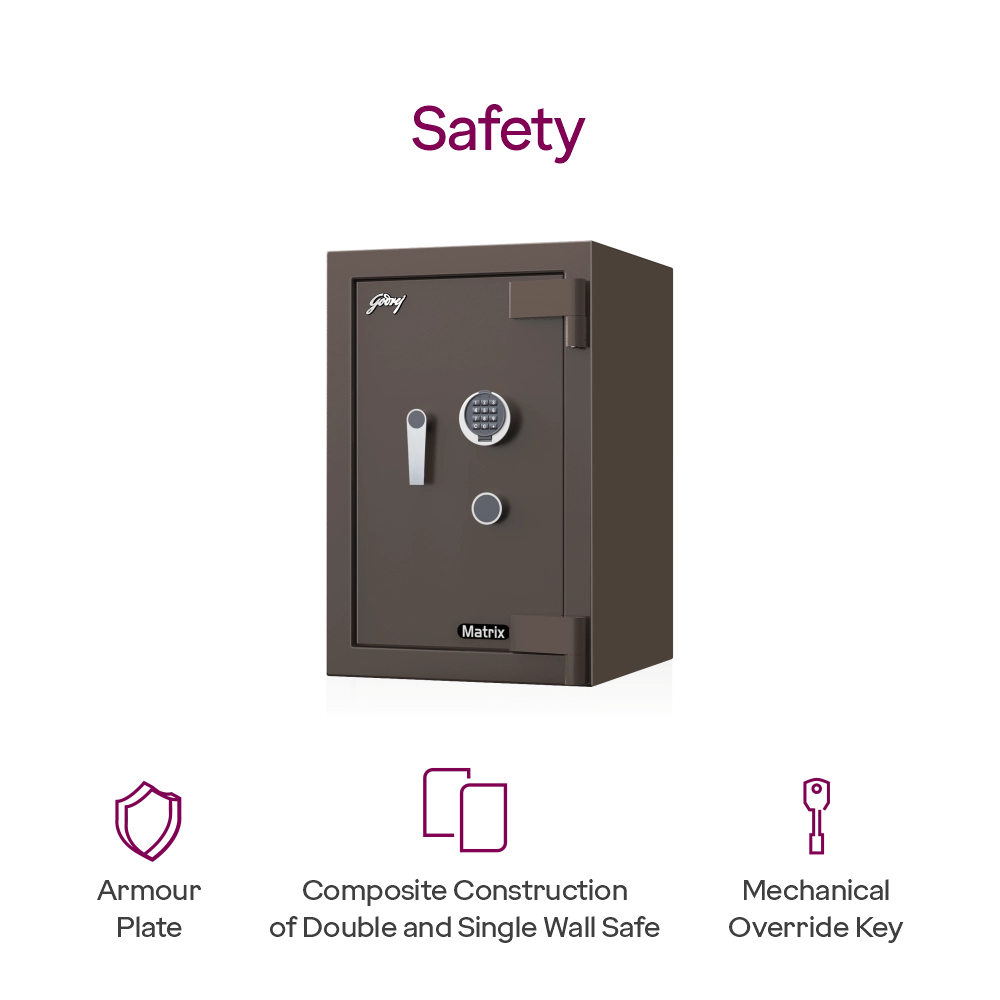 Godrej Matrix 3016 (94L) V6 EL+KL Coffee Brown 