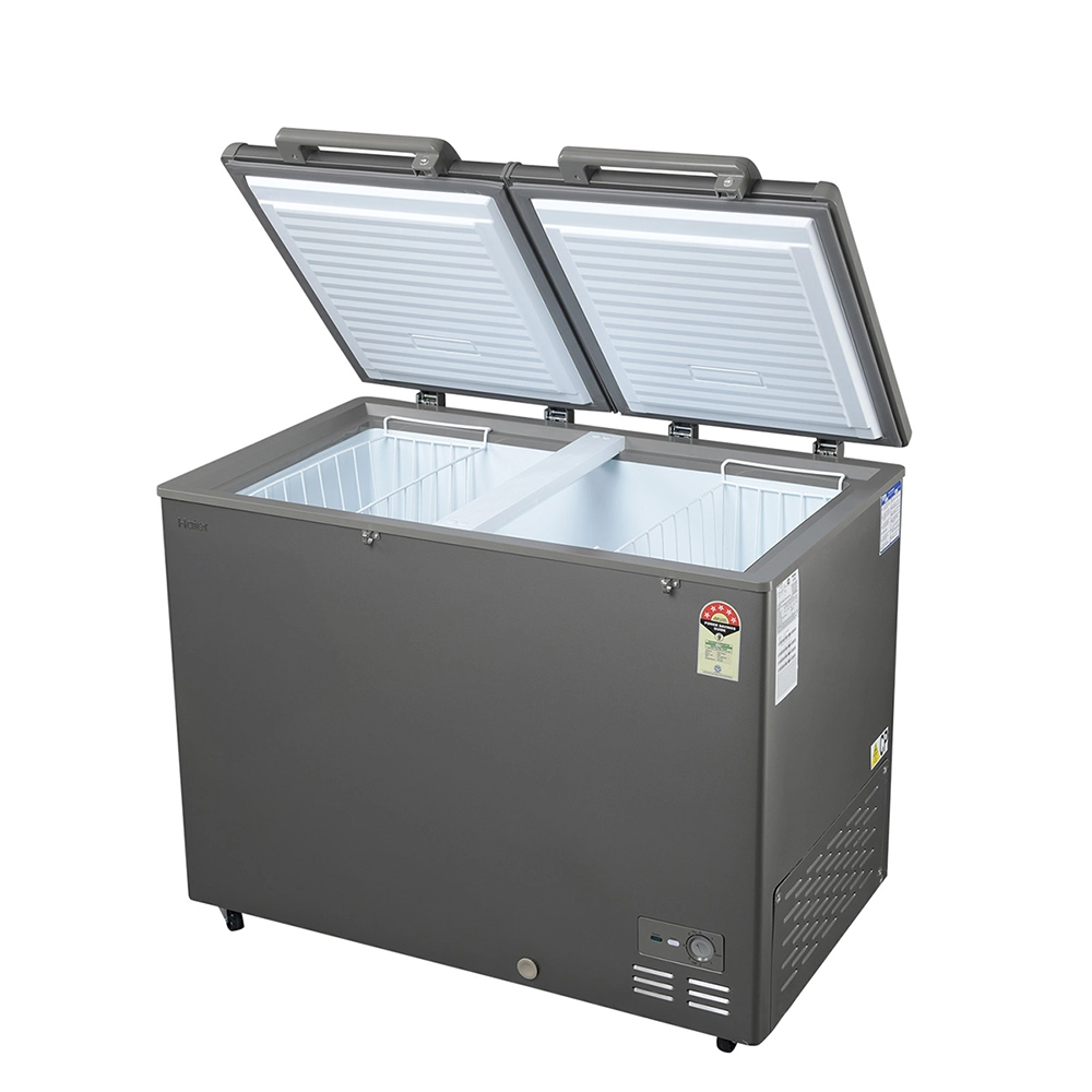 Haier 595 Ltr Double door- Embossed Titanium Grey colour Convertible Hard top Freezer