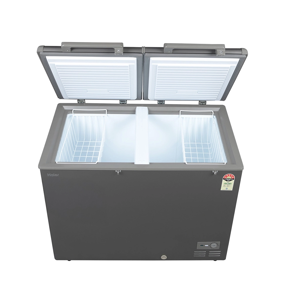 Haier 595 Ltr Double door- Embossed Titanium Grey colour Convertible Hard top Freezer
