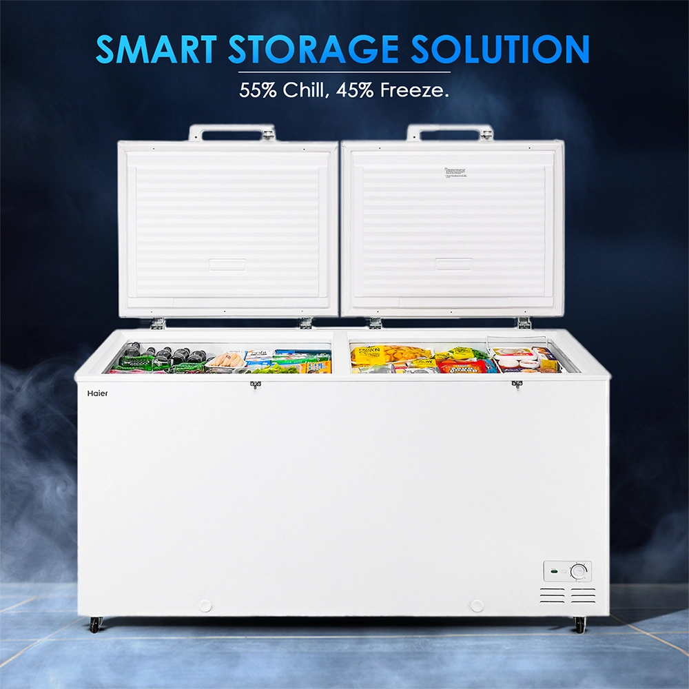 Haier 550 L Combo Chest Freezer with Two Separate Compartments