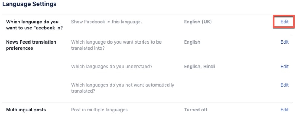  How to Change Language on Facebook
