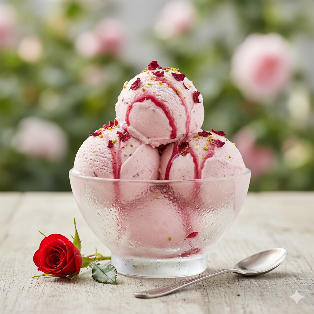 Rose Tea Ice Cream Recipe.