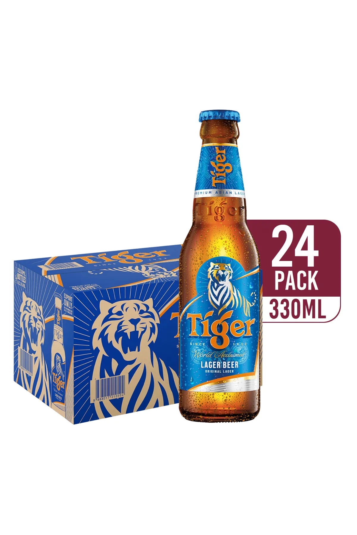 Tiger Singapore Lager 24-pack 4 x 330ml by tiger - Compare prices in UAE