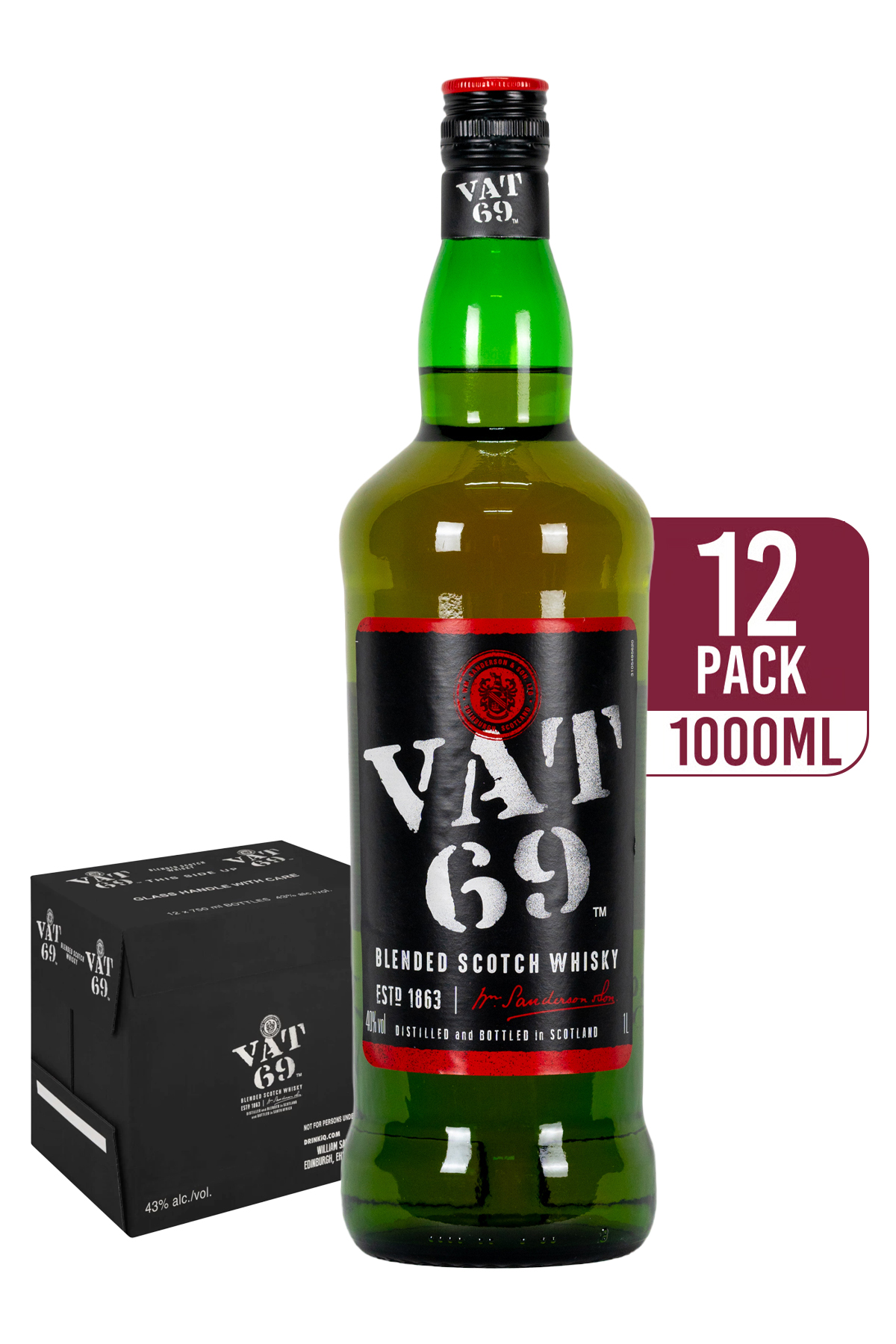 Buy VAT 69 Blended Scotch (12-pack) - CityDrinks