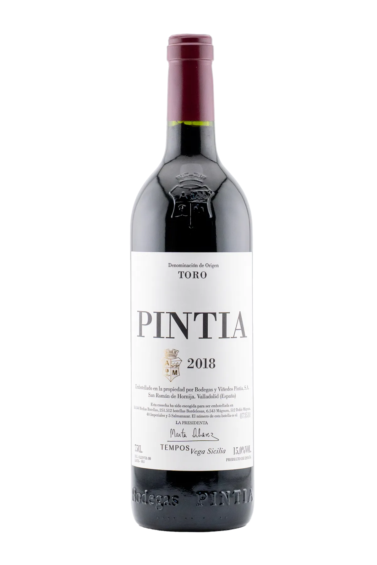 Vega Sicilia Pintia Toro 2018 750 ml - Compare prices in UAE