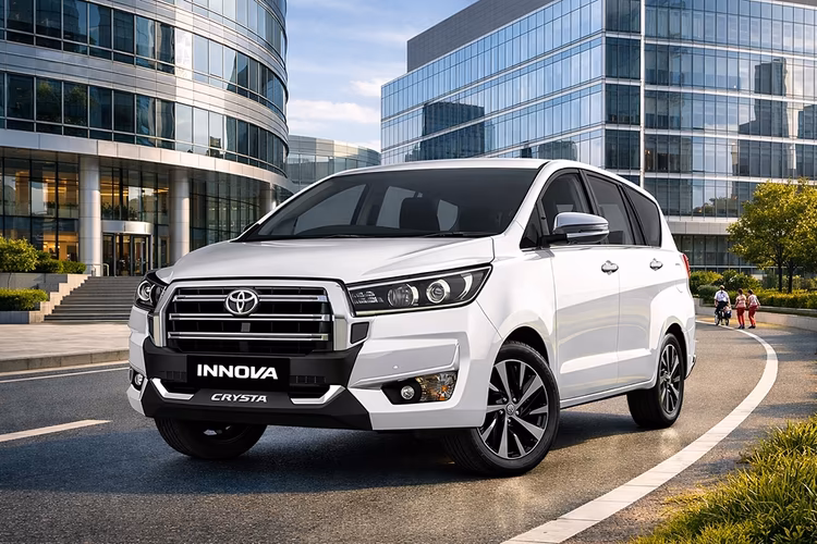 Toyota Innova Crysta side exterior angled shot